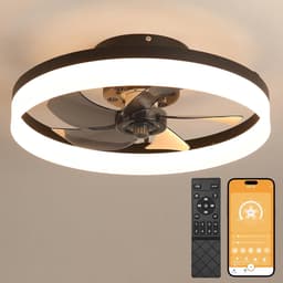 Stille plafondventilator met verlichting - 50 cm, afstandsbediening, 6 windsnelheden, 3 kleurtemperaturen — thumbnail 2
