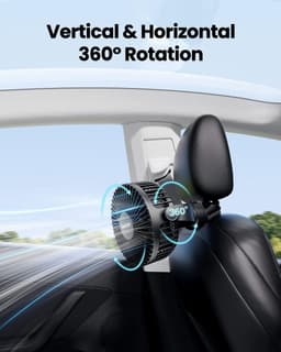Draagbare Mini Ventilator voor Kinderen, Oplaadbare Clip-On Ventilator met 3 Snelheden en 360° Rotatie — thumbnail 4