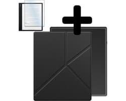 Hoes Geschikt voor Kobo Elipsa 2E - E-reader Bescherm Hoesje Case Sleep Cover Trifold Met Screenprotector - Hoes Geschikt voor Kobo Elipsa 2E Hoesje - Zwart