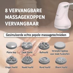 Elektrische Cellulite Massage Apparaat - 8 Delig Massage Koppen - Gua Sha - Full Body - Vacuüm - Cupping - Ontspanning -Roze — thumbnail 5