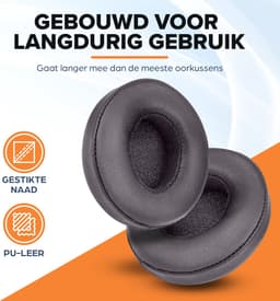 Oorkussens geschikt voor Beats By Dr. Dre Solo 2.0/3.0 wireless - Koptelefoon oorkussens voor Beats Solo antraciet — thumbnail 3