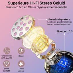 Draadloze Oordopjes - Roze Goud - Bluetooth - Universeel - Lange Batterijduur - Comfortabel Draagcomfort - Geweldige Geluidskwaliteit - Origineel Phreeze — thumbnail 4