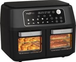 MAXXMEE hetelucht friteuse met dubbele kamer 11l - zwart, 2400 W — thumbnail 1