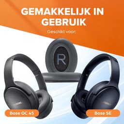 Vervangende oorkussens voor Bose QuietComfort 45 / QC45 / QuietComfort SE - Oorkussens voor koptelefoon - Ear pads headphones - Grijs — thumbnail 4