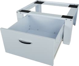 Wasmachine verhoger - Wasmachine sokkel - Wasmachine verhoger met lade - Wit - Stalen frame - Wasmachine opbouwmeubel — thumbnail 6