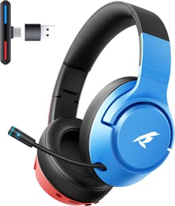 Picun × CINPUSEN CG-01 - 2.4GHz Draadloze Gaming Headset - Nintendo Switch koptelefoons - Over ear koptelefoon met microfoon - Blauw rood — thumbnail 1