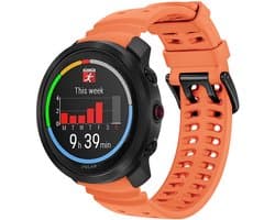 Strap-it Smartwatch siliconen Grain bandje 22mm - geschikt voor Polar Vantage M / Vantage M2 / Vantage M3 / Vantage V3 / Grit X2 Pro / Grit X Pro / Grit X (oranje)