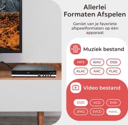 TM&DY DVD Speler met HDMI - 1080P Full HD - HDMI, RCA, USB en AUX Aansluiting - Regiovrij - Met Afstandsbediening — thumbnail 4