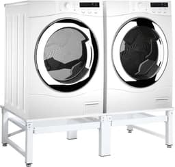vidaXL Wasmachineverhoger met lade - Wit, 100 kg Wasmachine Verhoger - Wasmachine Stand - Wasmachine Voeten - Wasmachine Verhoogt - Opberglade — thumbnail 4