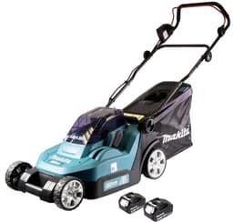 Makita DLM 382 F2 accu grasmaaier 36 V ( 2x 18 V ) 38 cm 40 l + 2x accu 3.0 Ah - zonder lader — thumbnail 2
