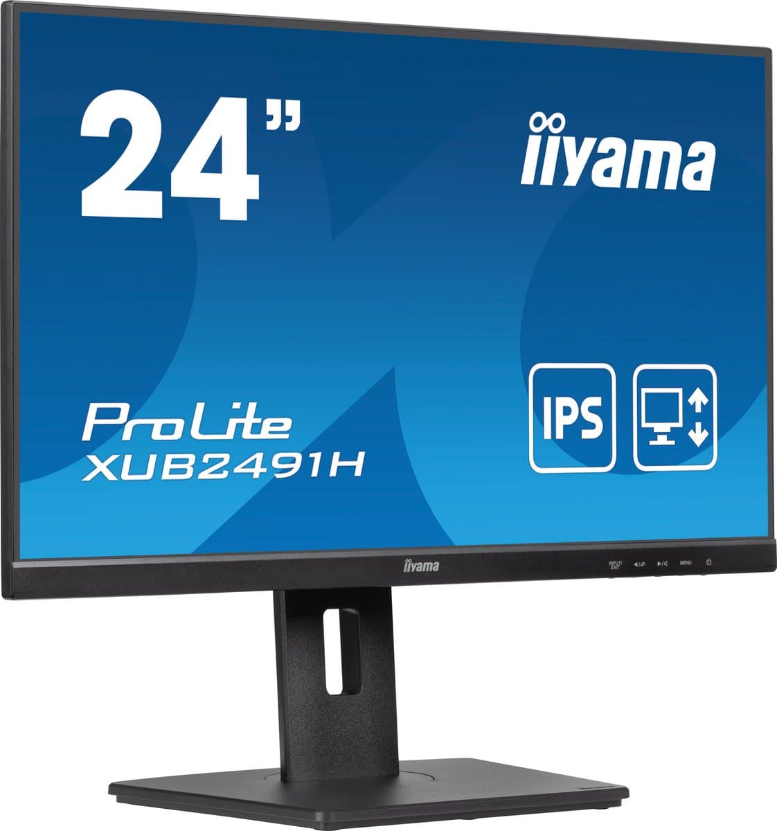 iiyama ProLite 24-inch IPS-scherm met 100 Hz verversingssnelheid en 150 mm in hoogte verstelbare standaard — afbeelding 1