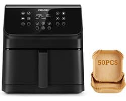 Cosori XXL Chef Edition 6.2 liter Airfryer - Met Bakpapier bakjes - 12 programma's