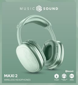 Music Sound MAXI2 Headset Draadloos Hoofdband Oproepen/muziek USB Type-C Bluetooth Groen — thumbnail 3