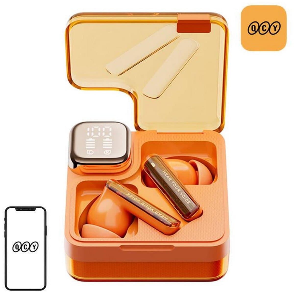 QCY - T31 orange - Hoofdtelefoon — afbeelding 1