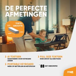Complete keyboard set - MAX Rhapsody61 met 61 toetsen - Inclusief bankje, standaard en koptelefoon — thumbnail 3
