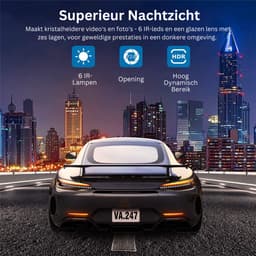MKSS® Dual Dashcam - Dashcam voor Auto - Dashcams - Zwart — thumbnail 5