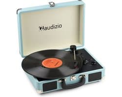 Platenspeler Bluetooth IN/OUT - Audizio RP116BL - 2025 model - Retro platenspeler met speakers - Blauw