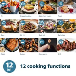 Philips 1000 Series Airfryer - NA120/00 - Draaiknopbediening - 4.2L - Tot 4 Personen - Zwart — thumbnail 19