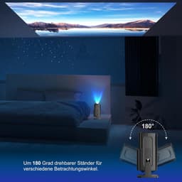 4K Mini-beamer met Native 1080p Resolutie voor Thuisbioscoop - 500 ANSI lumen - Android 11.0 OS - Wifi 6 - BT 5.2 - Automatische 180 graden Rotatie Beamer — thumbnail 5