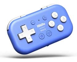 8Bitdo Micro Blauw USB Gamepad Android, Nintendo Switch, PC, iOS