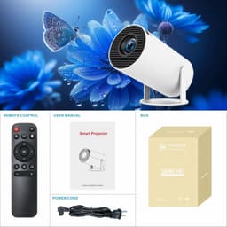 Draagbare Mini Beamer – 4K 1080p Full HD Projector met Android 11, WiFi 6, BT 5.0 – Compatibel met Netflix – 180° Rotatie & Automatische Keystone – Thuisbioscoop — thumbnail 2
