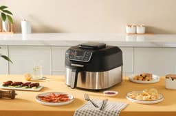 Swiss Pro+ Air Fryer & Air Grill - 6L - Zilver/Zwart - 1760W — thumbnail 5