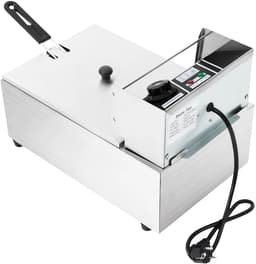 Friteuse - 6L – Frituurpannen - 2500W – Elektrische - RVS – Temperatuurregeling – Voor Thuis - en Horeca – Incl. Frituurmand - Lichtgrijs — thumbnail 7