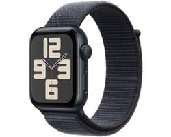 Apple Watch SE 2024 - Smartwatch - GPS - 44mm - Midnight Aluminium Case - Ink Sport Loop