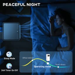 3-in-1 Mobiele airco - 7000 BTU - Draagbare airconditioner - 3-in-1 koelen, ventilator en luchtontvochtiger - geschikt voor ruimte tot 26 m² - Met afstandsbediening en 24-uurs timer - Led-display - Wit — thumbnail 4