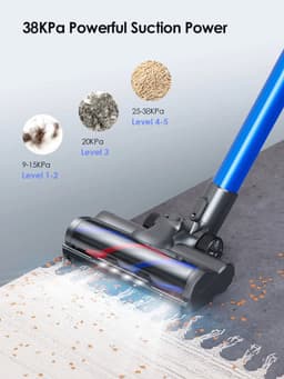 Steelstofzuiger Draadloos - Steelstofzuiger - Stofzuiger - 27000PA - <500w - Geel - Draagbare Draadloze Stofzuiger - Steelstofzuiger Snoerloos - Krachtige Zuigkracht — thumbnail 5