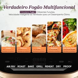 Cosori Turbo Tower Pro Smart Enkel 10,8 l Vrijstaand 2630 W Heteluchtfriteuse Zwart, Goud — thumbnail 4
