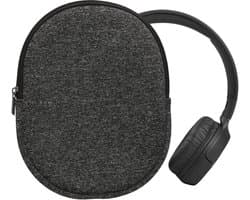 kwmobile hoes geschikt voor JBL Tune 600 / 500BT / 510BT / 450 - 21,5 x 16 cm - Beschermhoes voor headset in antraciet / wit - Van neopreen