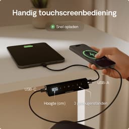 Desktronic HomePro Zit-sta Bureau Elektrisch In Hoogte Verstelbaar, 200x80cm Wit/Wit, Stille Dubbele Motor, Hoogte 62-126cm — thumbnail 5
