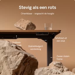 Desktronic HomePro Zit-sta Bureau Elektrisch In Hoogte Verstelbaar, 180x80cm Zwart/Notenhout, Stille Dubbele Motor, Hoogte 62-126cm — thumbnail 4