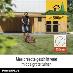Dual Power Accu-grasmaaier POWDPGLWS2 - 40 V, 420 mm grasmaaier, met accu en lader, met grasopvangbak en achteruitworp — thumbnail 2