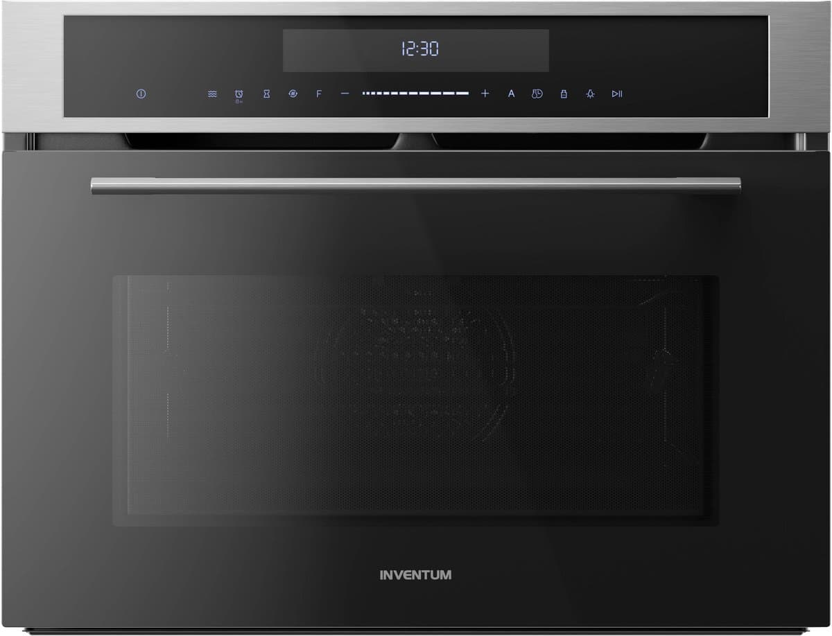 Inventum IMC4535RT - Inbouw combi-oven - Hetelucht - Magnetron - Grill - 50 liter - 45 cm hoog - Tot 250 graden - Zwart/RVS — afbeelding 1