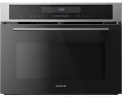 Inventum IMC4535RT - Inbouw combi-oven - Hetelucht - Magnetron - Grill - 50 liter - 45 cm hoog - Tot 250 graden - Zwart/RVS