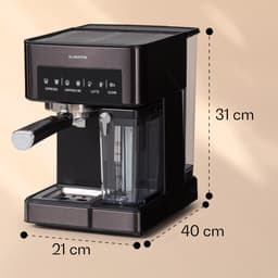 Klarstein Koffiemachine Arabica Comfort portafiltermachine 1350 watt 20 bar 1,8 liter touch control - Espressomachine - Stoompijpje LED - RVS - Coffee Machine Koffieautomaat — thumbnail 2