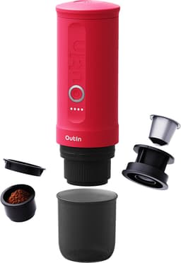 Outin - Draagbare Elektrische Espressomachine | Koffiezet apparaat voor Onderweg | Capsules & Gemalen Koffie | Portable Espresso Machine | Snelle Waterverwarming | 20 bar | Draagbare Koffiemachine | Reis & Camping Koffiezetapparaat | 12 volt — thumbnail 4
