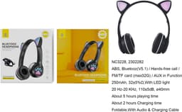 M.TK Draadloze Koptelefoon voor kinderen Zwart Kleur - Bluetooth Hoofdtelefoon 5 uur ononderbroken speeltijd - Kinder Hoofdtelefoon-Draadloze Koptelefoon - Zwart Kleur — thumbnail 5