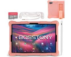 Bosstony Snelle Kids Tablet 10 inch - Ouderlijk Toezicht - 6000mAh Batterij - Android 13 - Incl Beschermpakket - Kindertablet vanaf 3 jaar