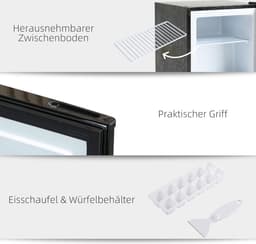 Equivera Mini Fridge for Drinks - Kleine Koelkast - Mini Koelkasten - Minibar - Mini Fridge - Mini Koelkast - Mini Koelkastje - Must have voor in Huis! — thumbnail 5