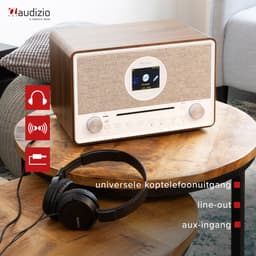DAB Radio met CD Speler en Bluetooth - Audizio Lucca - FM en Internetradio - AUX en USB Stick Ingang - Wekker — thumbnail 5