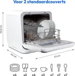 MEDION mini-vaatwasser DWT20 (tafelmodel vaatwasser, vaatwasser, 2 couverts, werkt met/zonder wateraansluiting, 6 reinigingsprogramma's, babyflessen, vooraf ingestelde starttijd, vrijstaand) — thumbnail 5