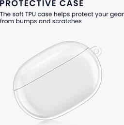 kwmobile Earphones Case for Beats Studio Buds Case - Clear TPU Silicone Earbuds Cover - Transparent — thumbnail 4