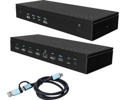 i-tec CA5MONITORDOCKPDIT laptop dock & poortreplicator Bedraad USB 3.2 Gen 1 (3.1 Gen 1) Type-C Zwart