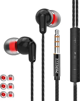 In-Ear Bedrade Oordopjes met 3,5 mm Jack Aansluiting - Sport Oortjes met Draad en Microfoon - Extra Bass - Super Comfortabel — thumbnail 1
