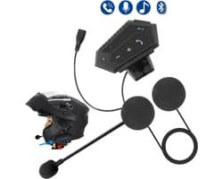 Motorhelm Headset - Intercom Motor IP67 Waterdicht - Motor Accessoires - Headset Motor Met 120 Uur Batterijduur - Bluetooth Headset met Microfoon