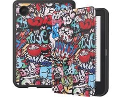 Hoes Geschikt voor Kobo Clara 2E Hoesje Bookcase Cover Hoes - Hoesje Geschikt voor Kobo Clara 2E Hoes Cover Case - Graffity
