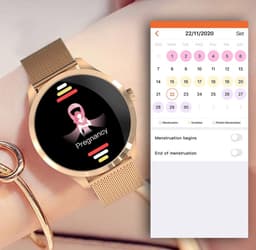 Belesy® Y4 Pro 2022 - Smartwatch Dames - Smartwatch Heren - Android - IOS - Horloge - 1.28 inch - Kleurenscherm - Stappenteller - Bloeddruk - Hartslag - 75+ Wijzerplaten - Sporten - Staal - Goud - Moederdag — thumbnail 3